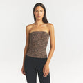 COTTON JERSEY TUBE TOP | SIENNA NATURAL LEOPARD