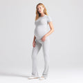 COTTON JERSEY MATERNITY T-SHIRT | LIGHT HEATHER GREY