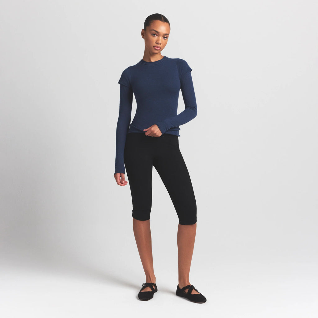 FEATHERWEIGHT CASHMERE TEE | INDIGO