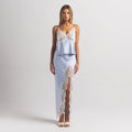 SILK LACE CAMI | PERIWINKLE CONTRAST