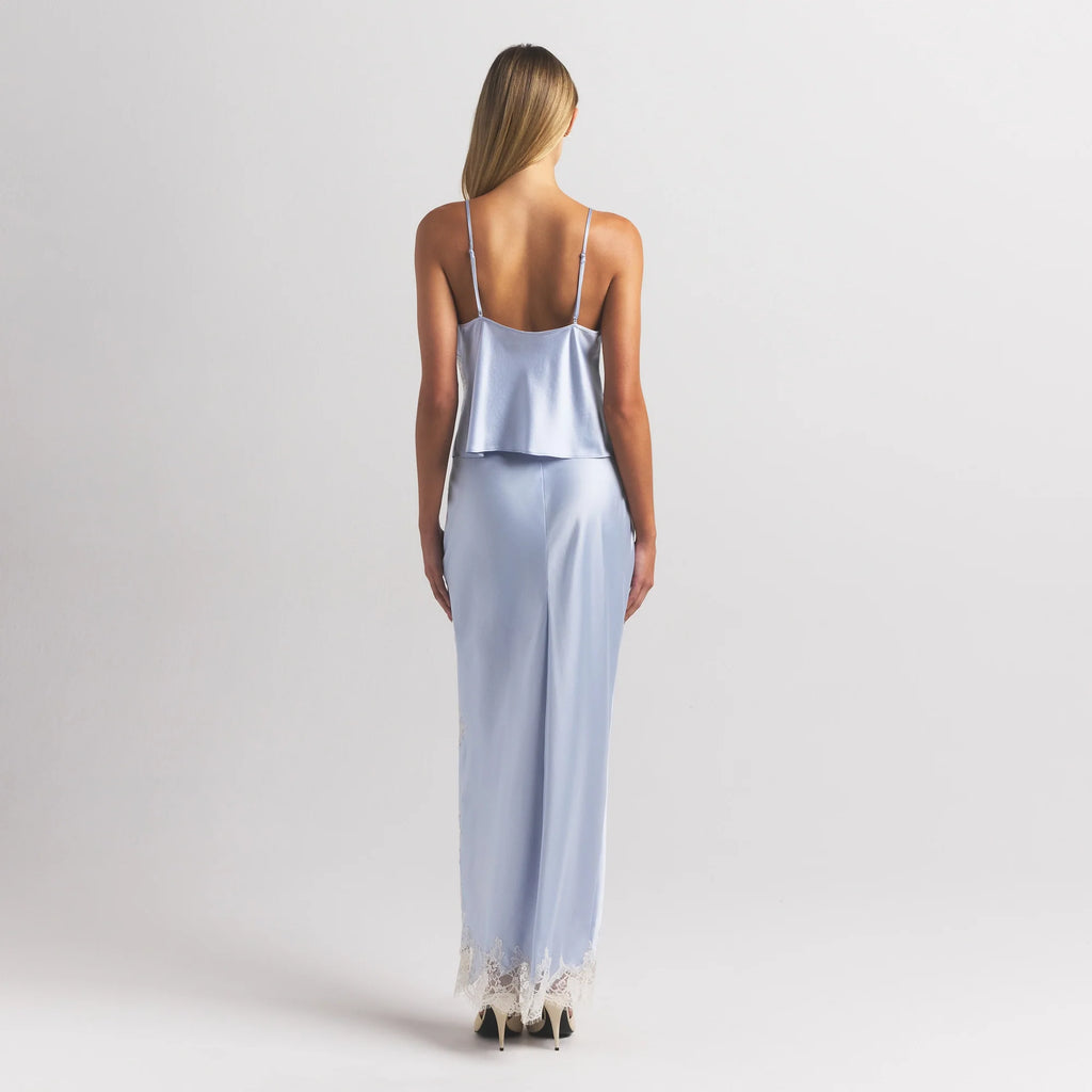 SILK LACE CAMI | PERIWINKLE CONTRAST