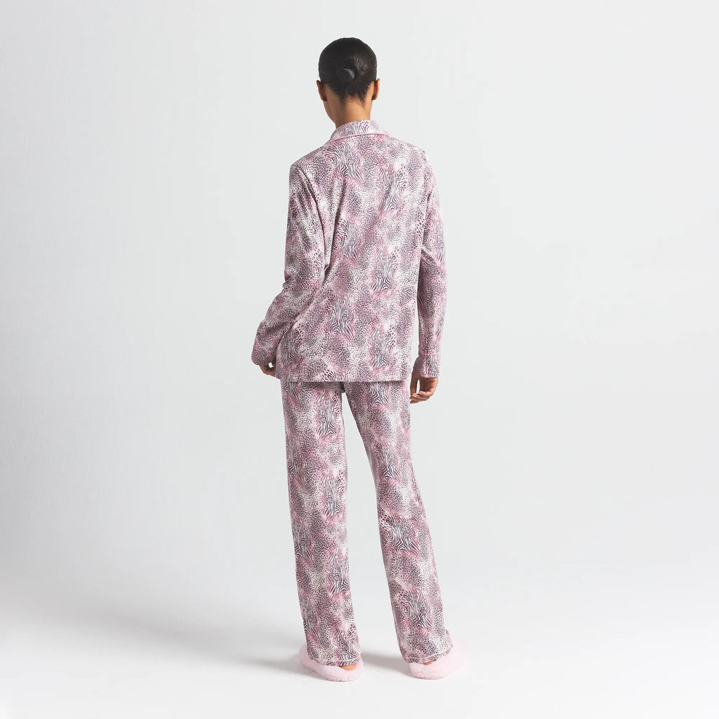 SKIMS SLEEP LONG SLEEVE BUTTON UP SET | BLOOM MINI MULTI ANIMAL