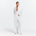 COTTON POPLIN OVERSIZED SLEEP SET | ONYX DOT PRINT