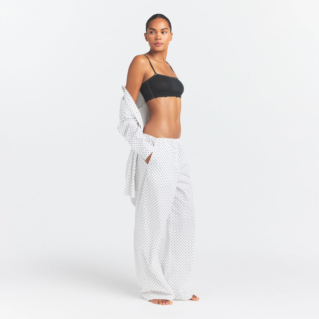COTTON POPLIN OVERSIZED SLEEP SET | ONYX DOT PRINT