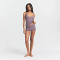 SHEER RIB LACE CAMI AND SHORT SET | ZINC