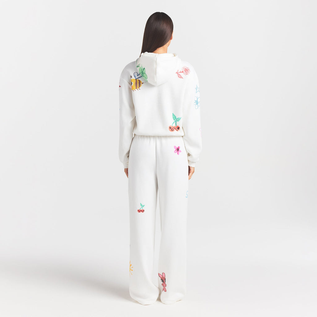 COTTON FLEECE CLASSIC HOODIE | MARBLE HAPPY BUNNY
