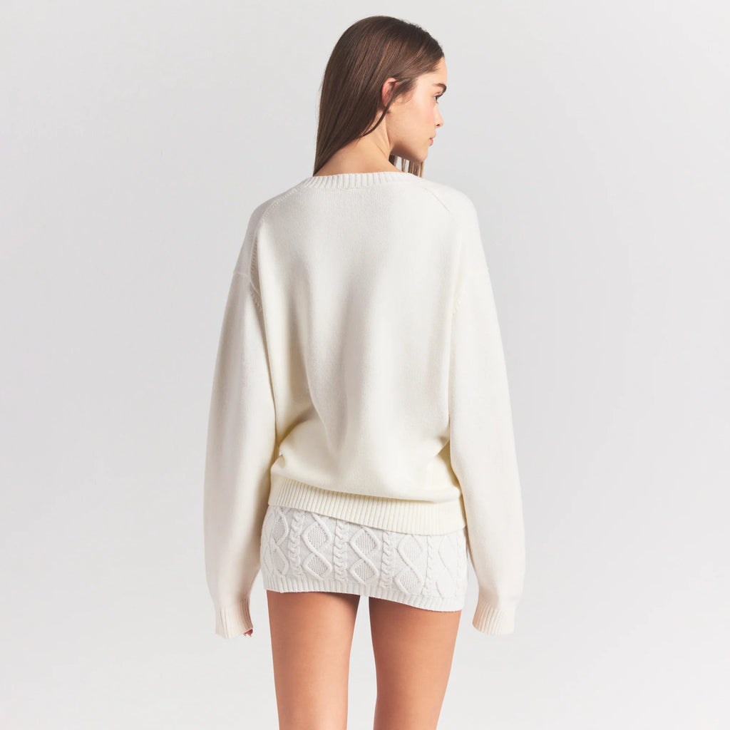 SWEATER KNITS PULLOVER V NECK | IVORY