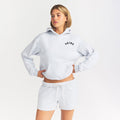 COTTON FLEECE LOGO CLASSIC HOODIE | ONYX ARCHED LOGO PATCH