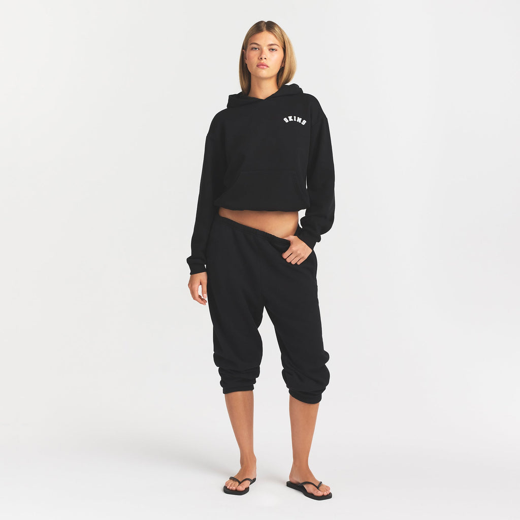 COTTON FLEECE LOGO CLASSIC HOODIE | SNOW ARCHED LOGO PATCH