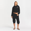 COTTON FLEECE LOGO CLASSIC HOODIE | SNOW ARCHED LOGO PATCH