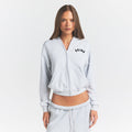 COTTON FLEECE LOGO CLASSIC ZIP UP HOODIE | ONYX ARCHED LOGO PATCH