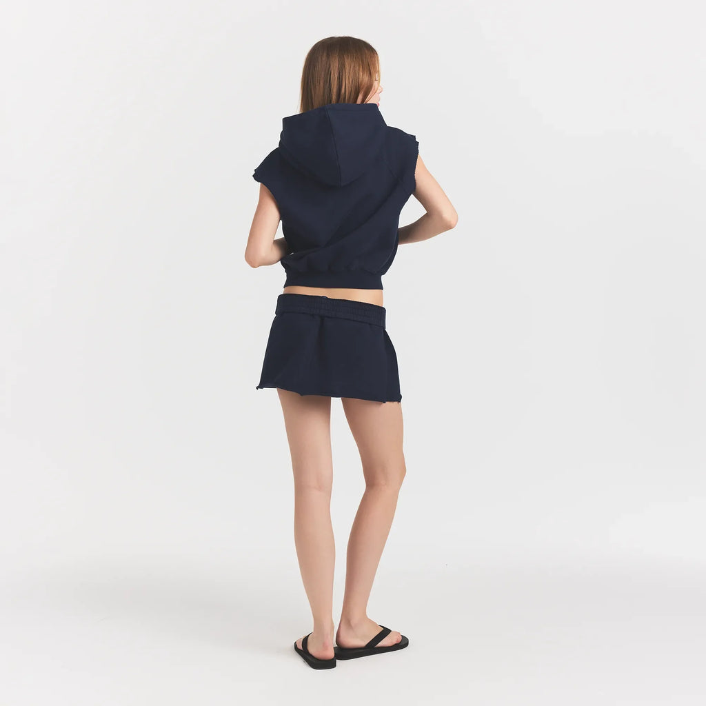 BOYFRIEND FLEECE MUSCLE PULLOVER | NAVY