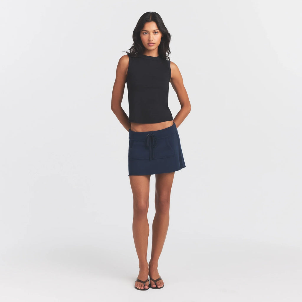 WORN IN JERSEY HIGH CREW TANK | WASHED ONYX