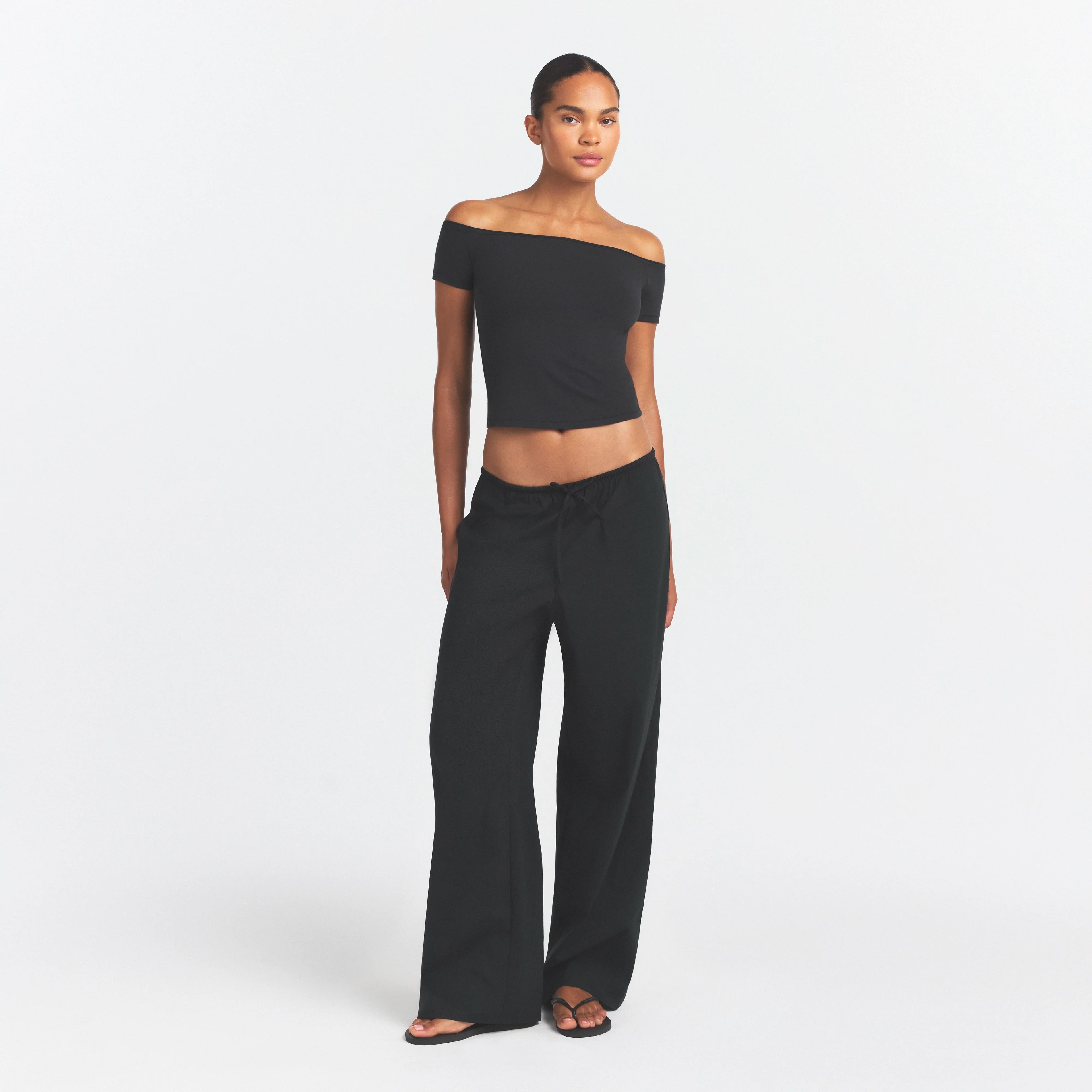 COTTON JERSEY OFF THE SHOULDER TOP | SOOT