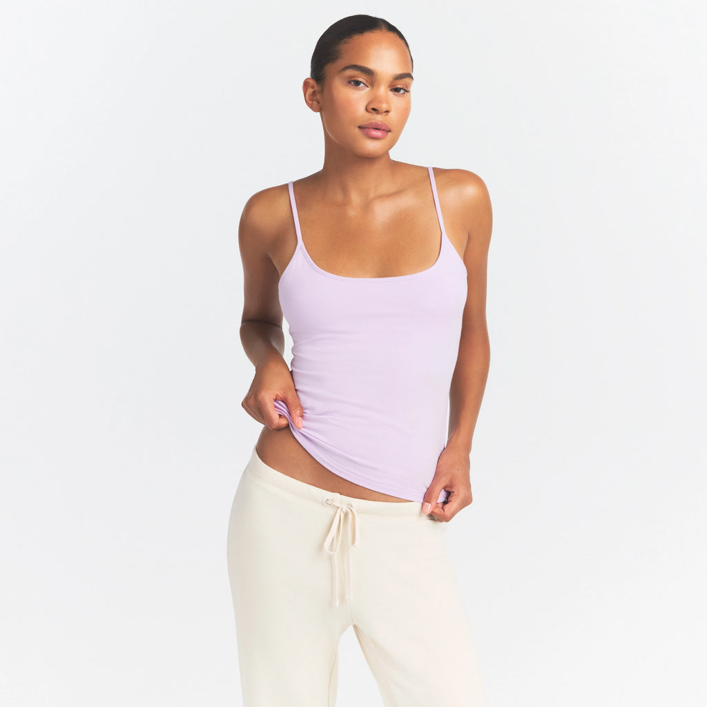 COTTON JERSEY SCOOP NECK CAMI | SUGAR PLUM