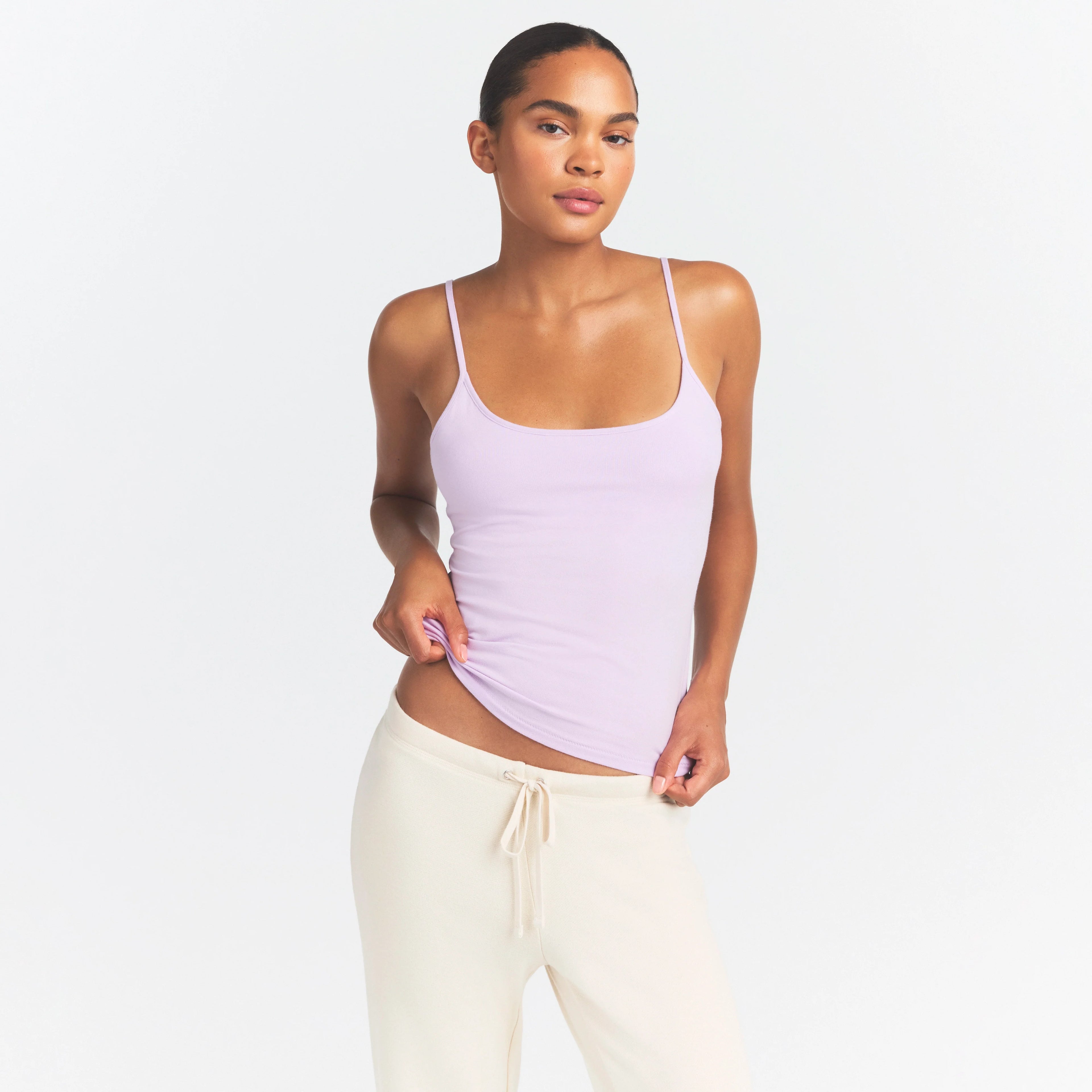 COTTON JERSEY SCOOP NECK CAMI | SUGAR PLUM