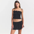 POPLIN APPAREL RUFFLE CAMI | ONYX