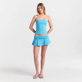 COTTON JERSEY TUBE TOP | WATER