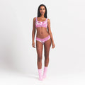 LIGHTWEIGHT COTTON WIDE LACE BRIEF | PINK ALLOVER LIPSTICK