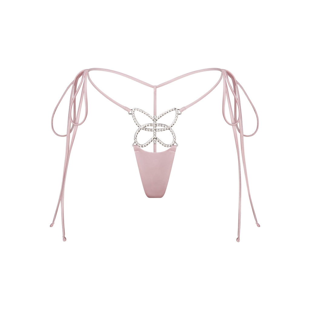 NOVELTY INTIMATES BUTTERFLY CHARM STRING THONG | BABY PINK
