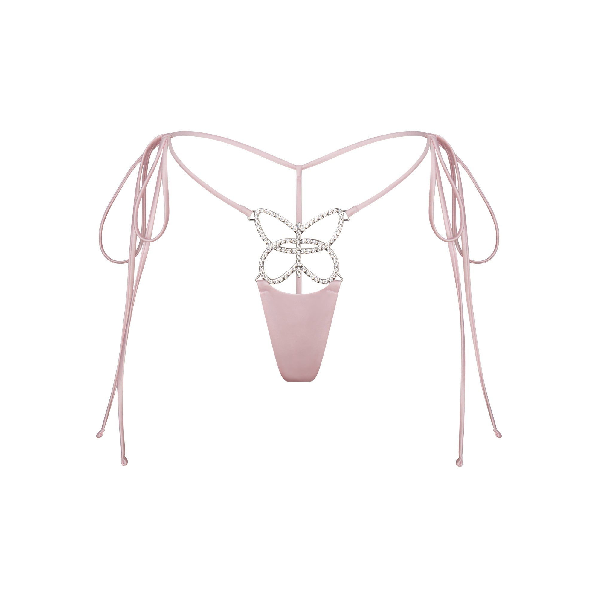 NOVELTY INTIMATES BUTTERFLY CHARM STRING THONG | BABY PINK