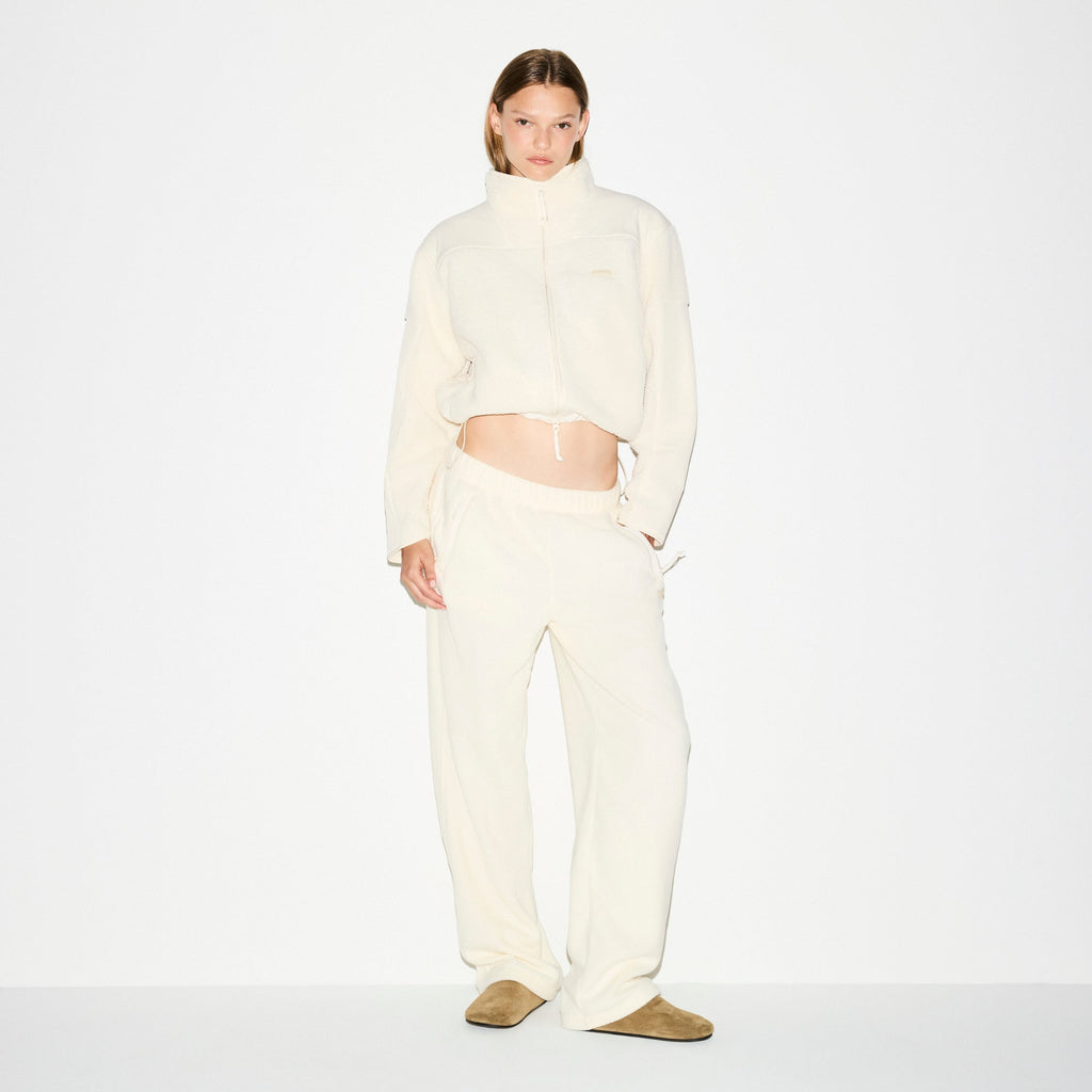 OUTDOOR FLEECE STRAIGHT LEG PANT | ECRU
