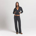 COTTON JERSEY ZIP UP HOODIE | ASH