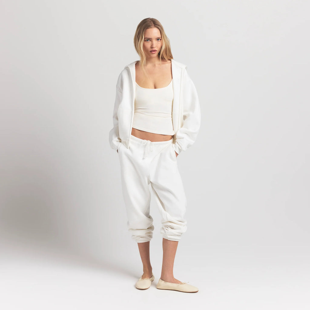COTTON FLEECE CLASSIC ZIP UP HOODIE | MARBLE