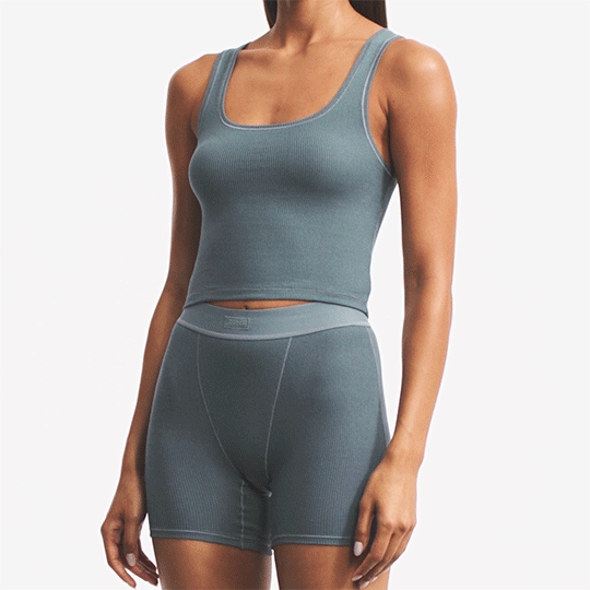 COTTON RIB BOXER | KYANITE